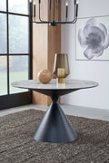 Winston - Stone Top Metal Base Round Dining Table