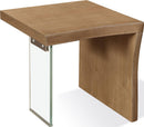 One - Live Edge White Oak And Glass Table