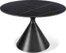 Winston - Stone Top Metal Base Round Dining Table