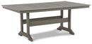 Visola - Rectangular Dining Table With Umbrella Option - Gray