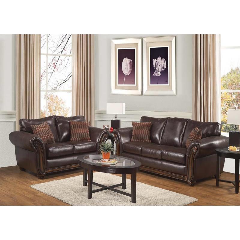 Acme Furniture Emerson Stationary Bonded Leather Loveseat 50426 IMAGE 2