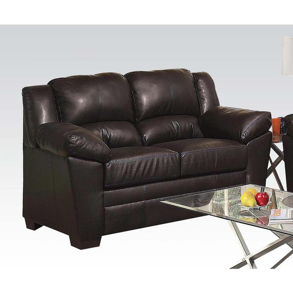 Acme Furniture Bryn Stationary Bonded Leather Loveseat 50411 IMAGE 1