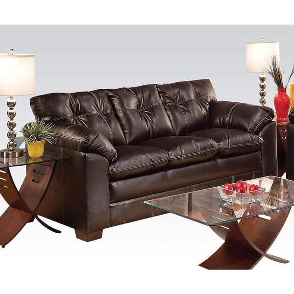 Acme Furniture Hayley Stationary Bonded Leather Sofa 50355 IMAGE 1