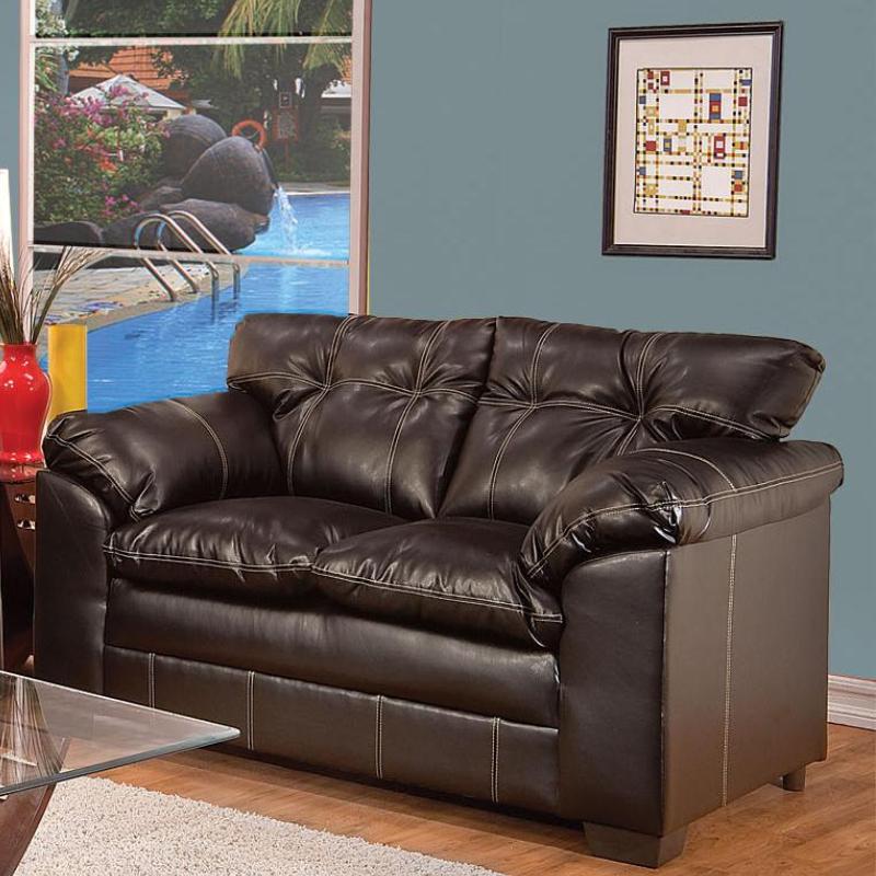 Acme Furniture Hayley Stationary Bonded Leather Loveseat 50356 IMAGE 2