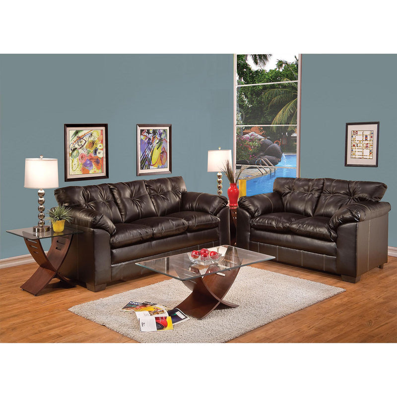 Acme Furniture Hayley Stationary Bonded Leather Loveseat 50356 IMAGE 3