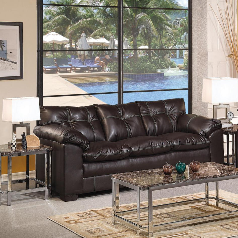 Acme Furniture Hayley Stationary Bonded Leather Sofa 50350 IMAGE 2