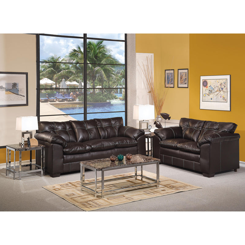 Acme Furniture Hayley Stationary Bonded Leather Sofa 50350 IMAGE 3