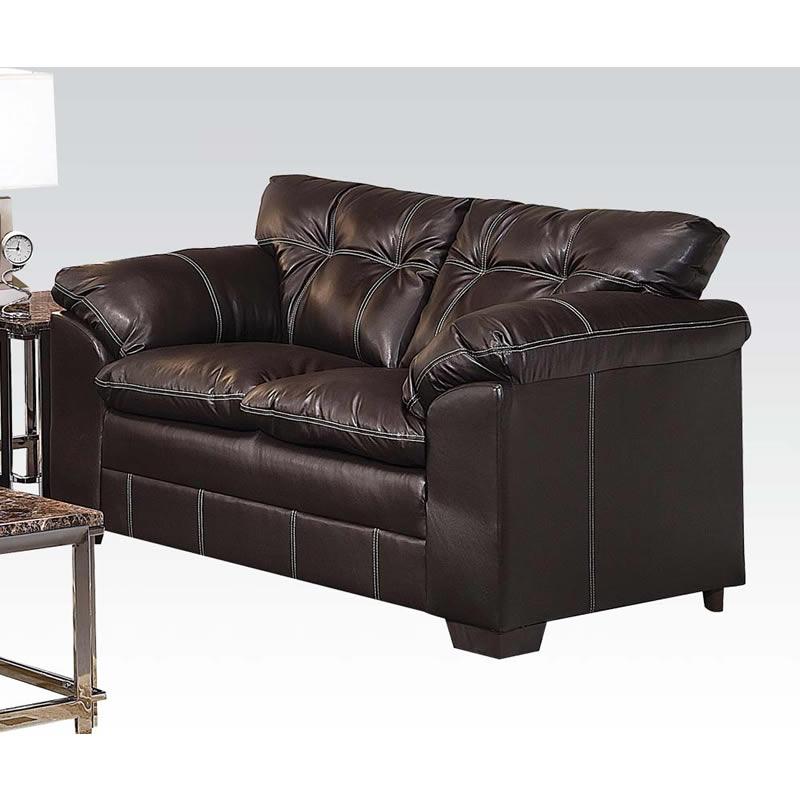Acme Furniture Hayley Stationary Bonded Leather Loveseat 50351 IMAGE 1