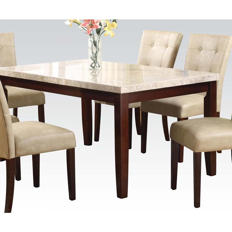 Acme Furniture Britney Dining Table with Marble Top 17058 IMAGE 2