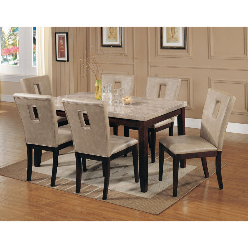 Acme Furniture Britney Dining Table with Marble Top 17058 IMAGE 4