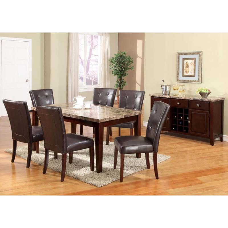 Acme Furniture Granada Dining Table with Marble Top 17042 IMAGE 2