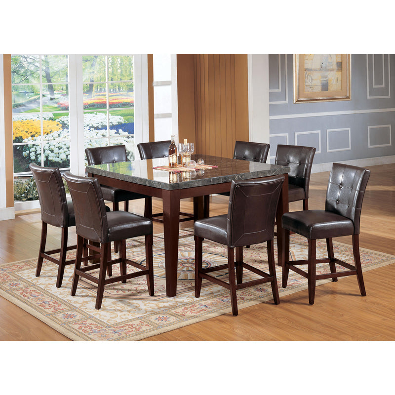 Acme Furniture Square Danville Counter Height Dining Table with Marble Top 07059 IMAGE 2