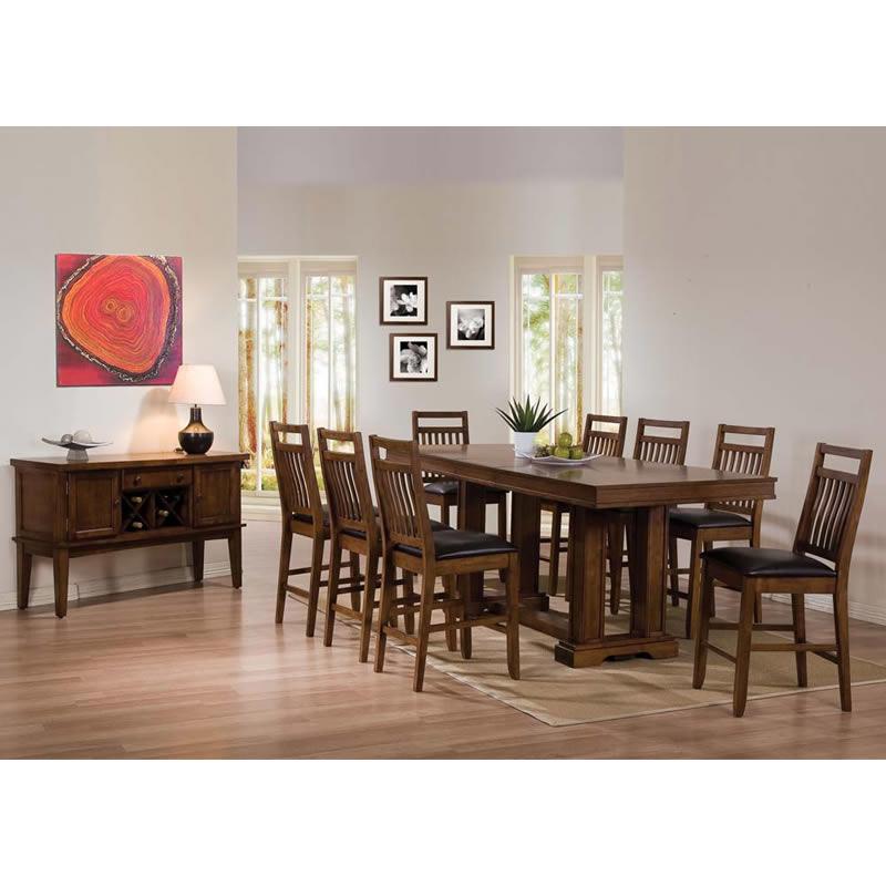 Acme Furniture Hadwin Counter Height Dining Table with Trestle Base 60115 IMAGE 2