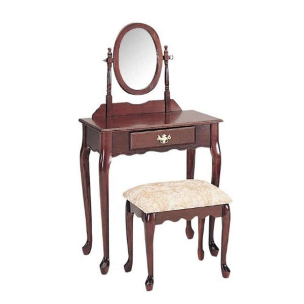 Acme Furniture 1-Drawer Vanity Set 02337A-CHERRY IMAGE 1