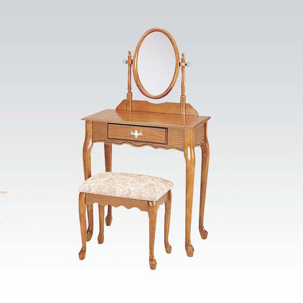 Acme Furniture 1-Drawer Vanity Set 02337A-OAK IMAGE 1