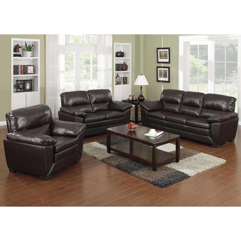 Acme Furniture Wayman Stationary Leather Match Loveseat 51221 IMAGE 2