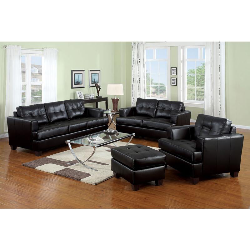 Acme Furniture Platinum Brown Stationary Bonded Leather Loveseat 15071B IMAGE 2