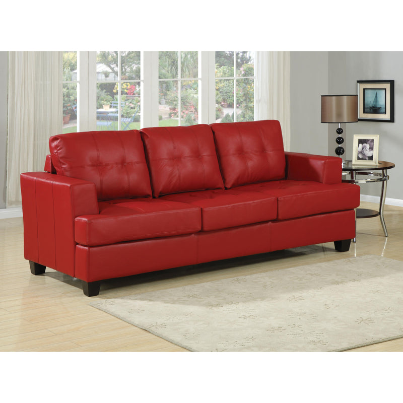 Acme Furniture Platinum Bonded Leather Queen Sleeper 15063 IMAGE 2