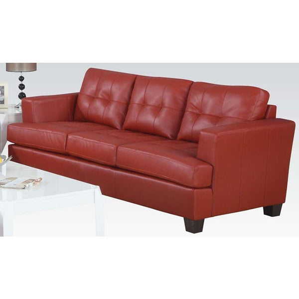 Acme Furniture Platinum Red Stationary Sofa 15100 IMAGE 1
