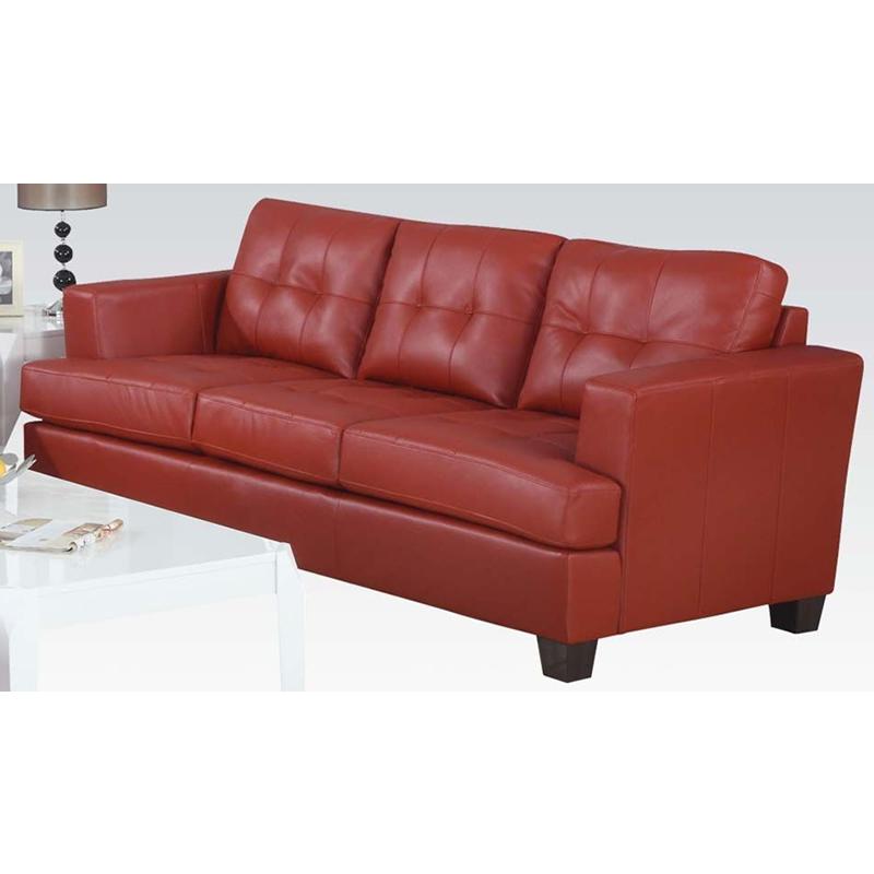 Acme Furniture Platinum Red Stationary Sofa 15100 IMAGE 1
