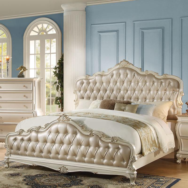 Acme Furniture Chantelle Queen Upholstered Panel Bed 23540Q IMAGE 2