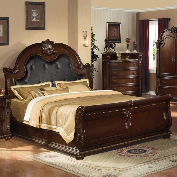 Acme Furniture Anondale California King Upholstered Sleigh Bed 10304CK IMAGE 1