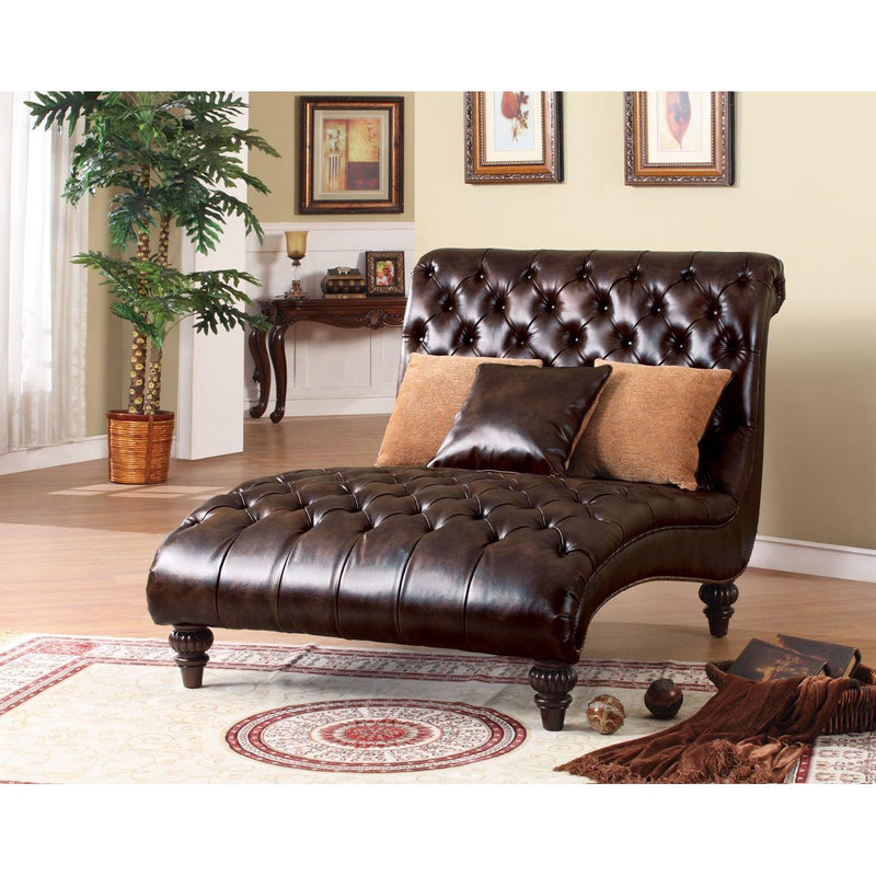 Acme Furniture Anondale Polyurethane Chaise 15035 IMAGE 2