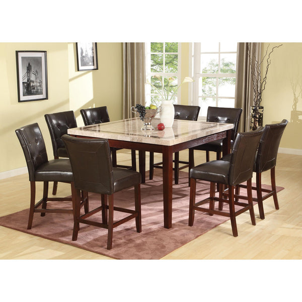 Acme Furniture Square Earline Counter Height Dining Table with Marble Top 70774 IMAGE 1