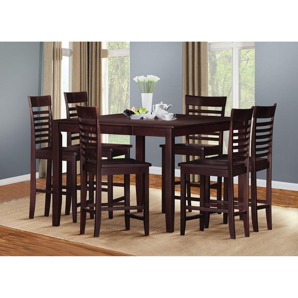 Acme Furniture Square Ebony Counter Height Dining Table 70034 IMAGE 1
