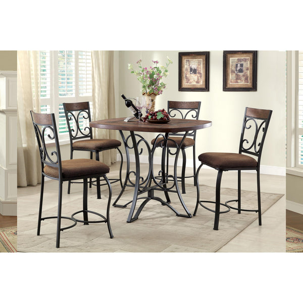 Acme Furniture Square Hakesa Counter Height Dining Table with Trestle Base 72255 IMAGE 1