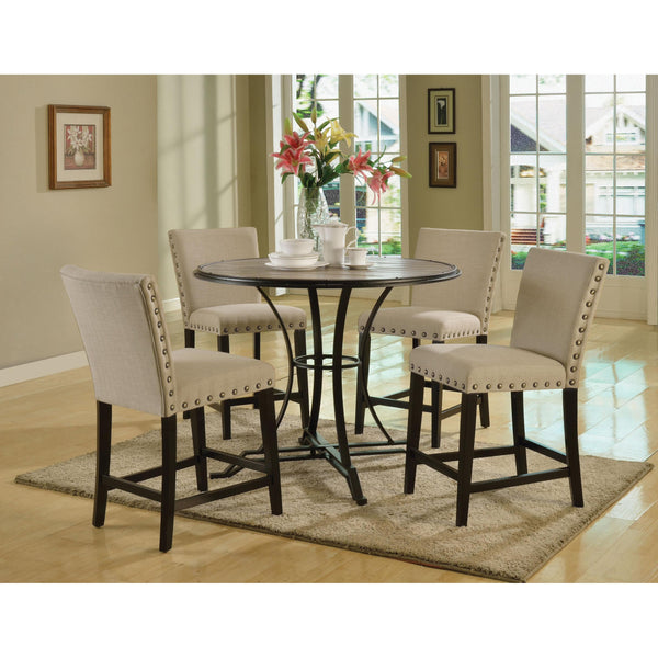 Acme Furniture Round Byton Counter Height Dining Table with Trestle Base 71935 IMAGE 1