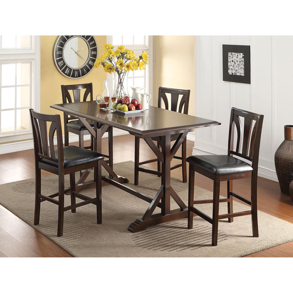 Acme Furniture Kurtis Counter Height Dining Table with Trestle Base 72620 IMAGE 1