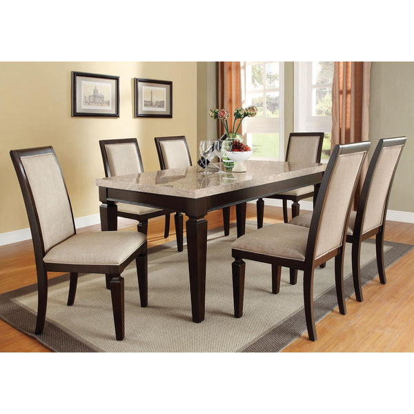 Acme Furniture Agatha Dining Table with Marble Top 70480 IMAGE 1