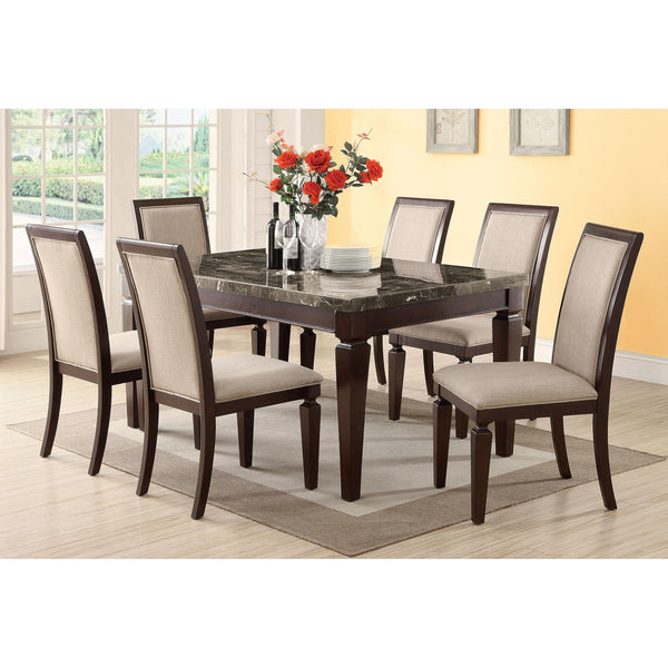 Acme Furniture Agatha Dining Table with Marble Top 70485 IMAGE 1