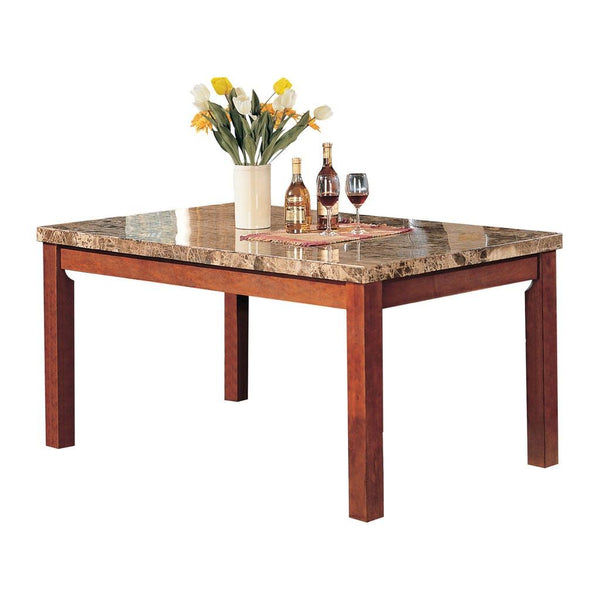 Acme Furniture Bologna Dining Table with Marble Top 07045 IMAGE 1