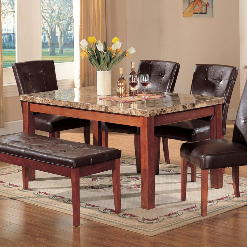Acme Furniture Bologna Dining Table with Marble Top 07045 IMAGE 2