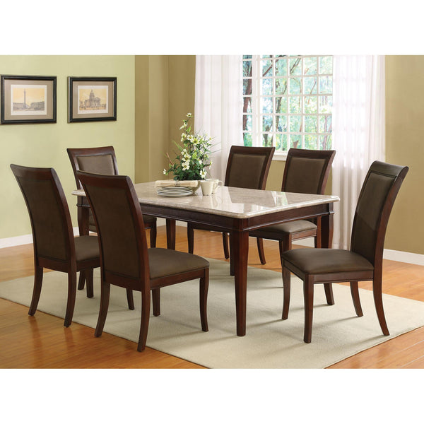 Acme Furniture Britney Dining Table with Marble Top 70060A IMAGE 1