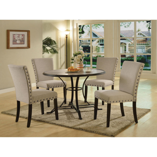Acme Furniture Round Byton Dining Table with Trestle Base 71930 IMAGE 1