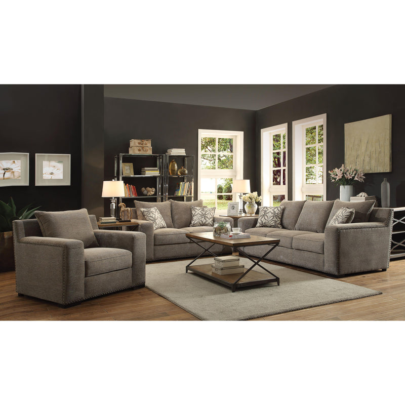 Acme Furniture Ushury Stationary Fabric Loveseat 52191 IMAGE 2