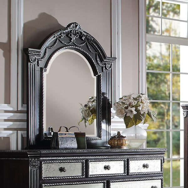 Acme Furniture Athena Silver Arched Dresser Mirror 20924 IMAGE 1