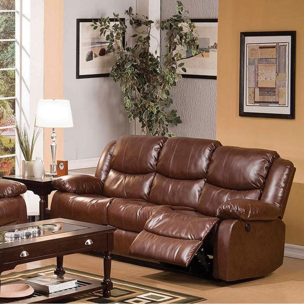 Acme Furniture Fullerton Power Reclining Bonded Leather Sofa 50200 IMAGE 1