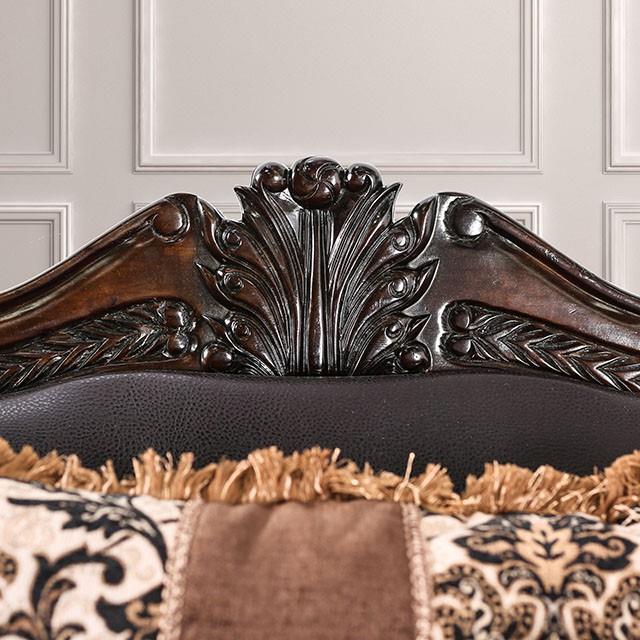 Furniture of America Jamael Stationary Fabric and Faux Leather Sofa SM6405-SF IMAGE 4