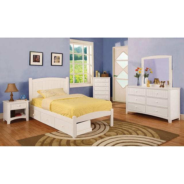 Furniture of America Corry 1-Drawer Kids Nightstand CM7905WH-N IMAGE 3