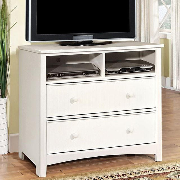 Furniture of America Corry 2-Drawer Kids Media Chest CM7905WH-TV IMAGE 1