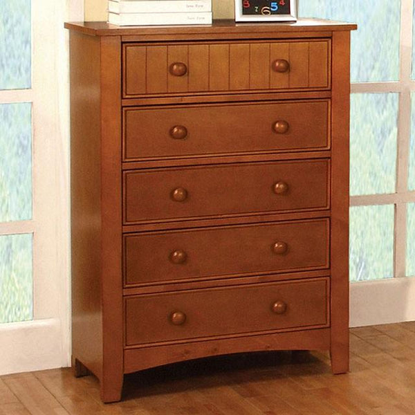 Furniture of America Omnus 5-Drawer Kids Chest CM7905OAK-C IMAGE 1