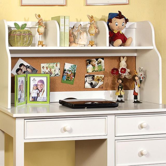 Furniture of America Kids Desks Hutch CM7905WH-HC IMAGE 1