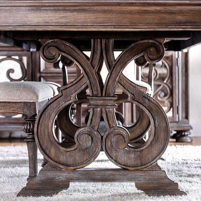 Furniture of America Arcadia Dining Table with Trestle Base CM3150T-TABLE IMAGE 5
