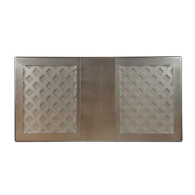 Furniture of America Amina Dining Table with Glass Top CM3219T IMAGE 2