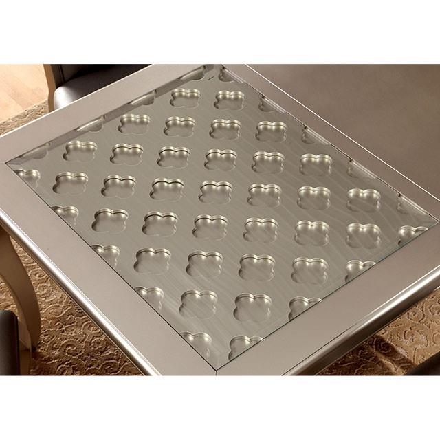 Furniture of America Amina Dining Table with Glass Top CM3219T IMAGE 3