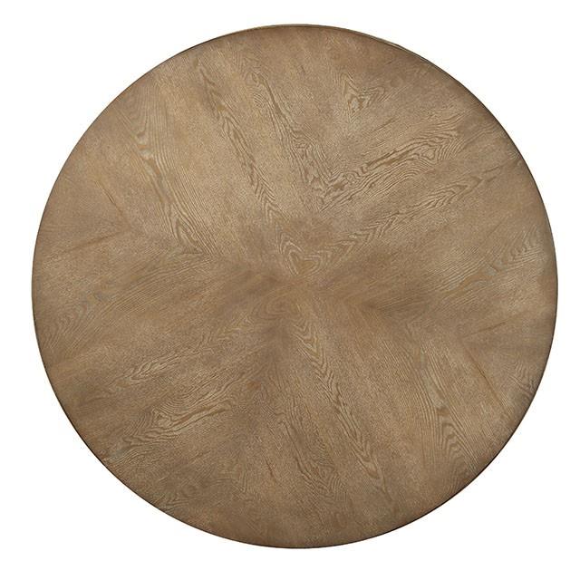 Furniture of America Round Kathryn Dining Table CM3872RT-TABLE IMAGE 3